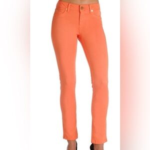 DL 1961 Angel Mid-Rise Skinny Ankle Jeans in Monte Carlo color.
